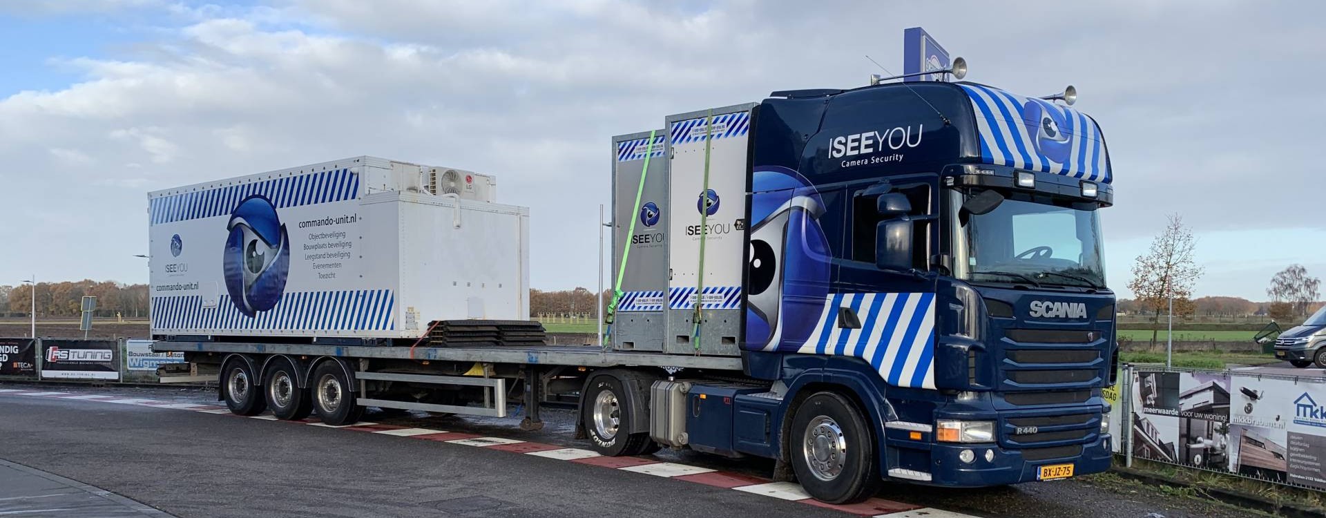 I-See-You mobiele camera-beveiliging apparatuur op Scania vrachtwagen