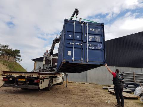 Niels van Rijsingen met containerbeveiliging Niels van Rijsingen met containerbeveiliging