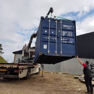 Niels van Rijsingen met containerbeveiliging Niels van Rijsingen met containerbeveiliging